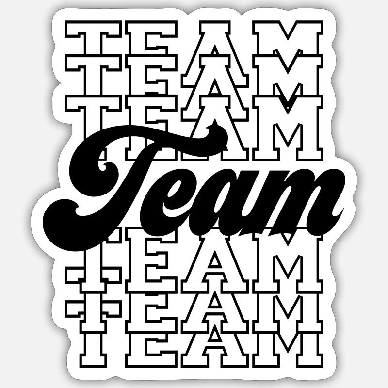 Team Sticker Größe S (10 x 10 cm)