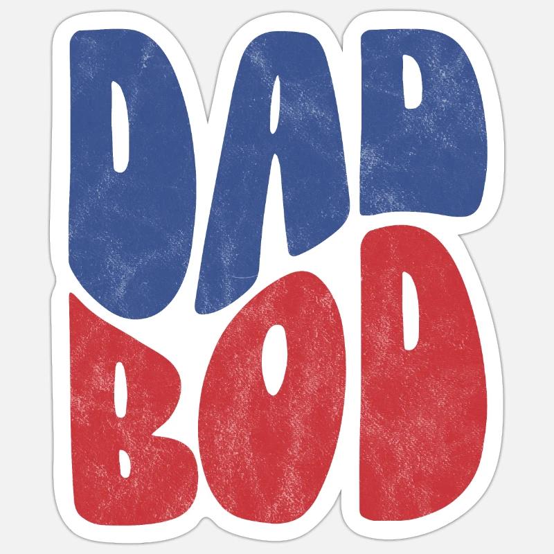 Papa Bod - Sticker Größe S (10 x 10 cm) - Mattweiß