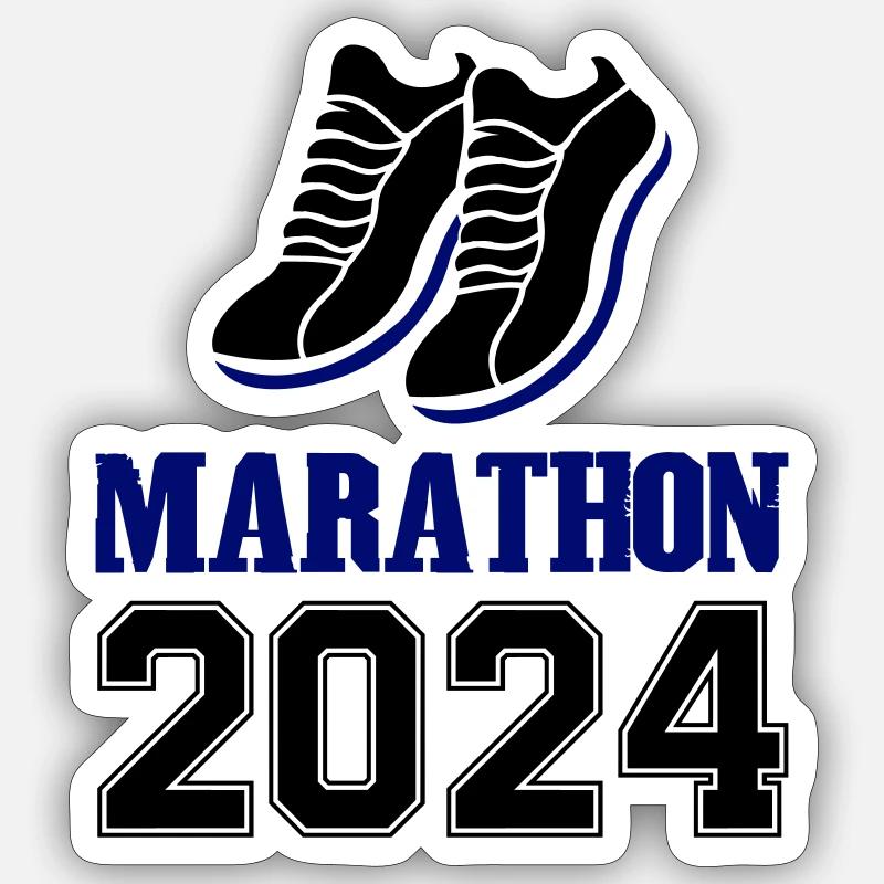 Marathon 2024 - Sticker size S (10 x 10 cm) - white matte