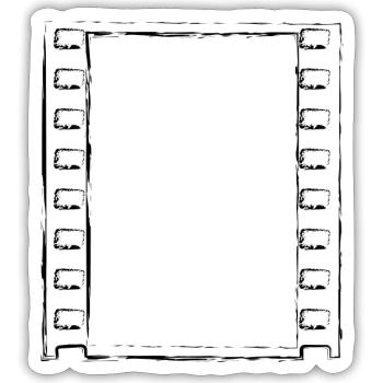 Cadre de livre illustré - Sticker taille S (10 x 10 cm) - blanc mat - Devant