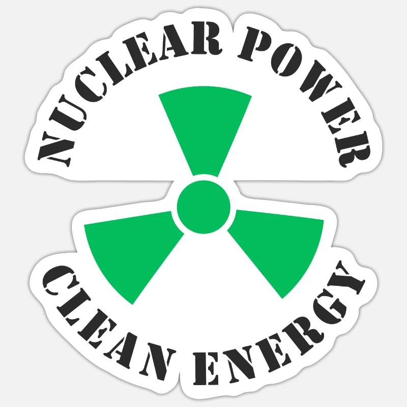 Nuclear Power, Clean Energy Sticker size S (10 x 10 cm)