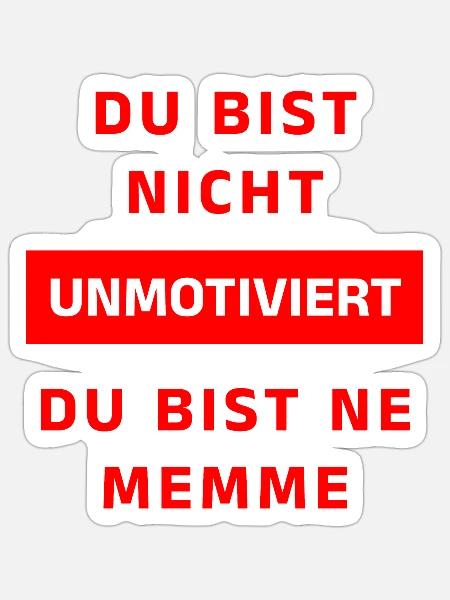 Motivation Disziplin Spruch - Sticker Größe S (10 x 10 cm) - Mattweiß