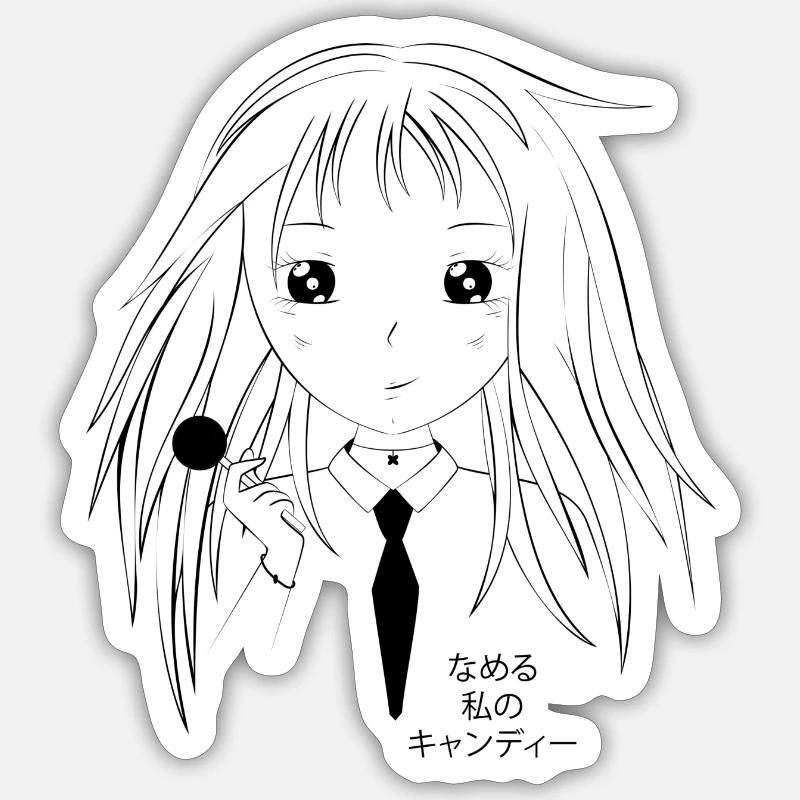 lickmycandy - Sticker Größe S (10 x 10 cm) - Mattweiß