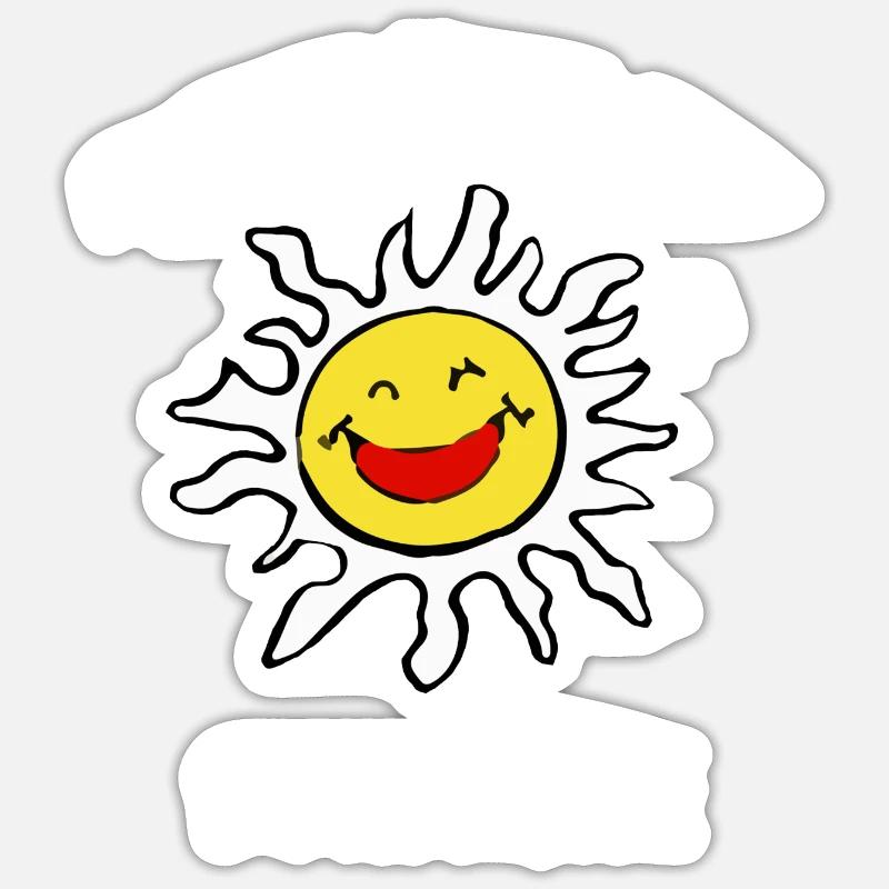 Create your own sun - Sticker size S (10 x 10 cm) - white matte