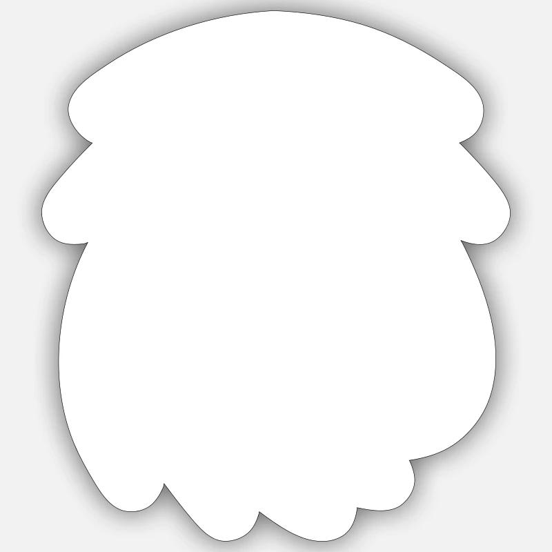 Identification du doigt - Sticker taille S (10 x 10 cm) - blanc mat