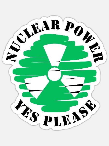Atomkraft, Ja bitte, Kernenergie - Sticker Größe S (10 x 10 cm) - Mattweiß