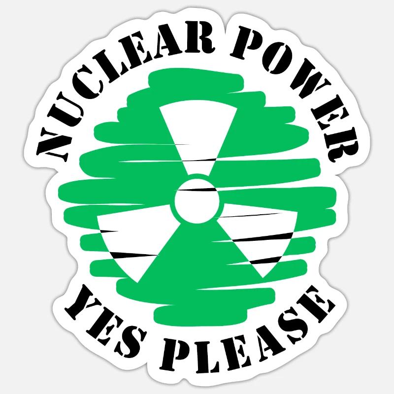 Atomkraft, Ja bitte, Kernenergie Sticker Größe S (10 x 10 cm)