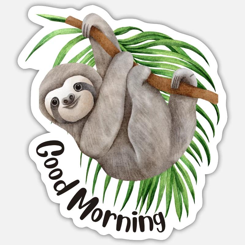 Sloth Sticker size S (10 x 10 cm)