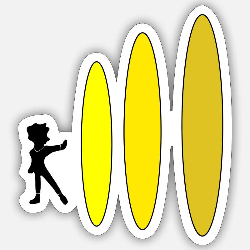 Power Wave - Sticker Größe S (10 x 10 cm) - Mattweiß