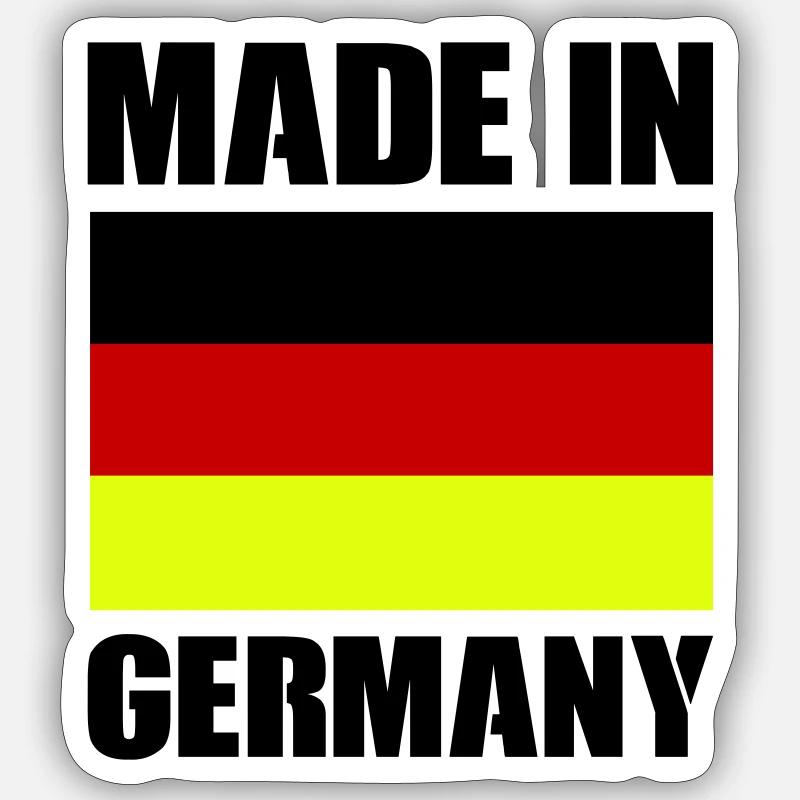 Made in Germany - Sticker size S (10 x 10 cm) - white matte