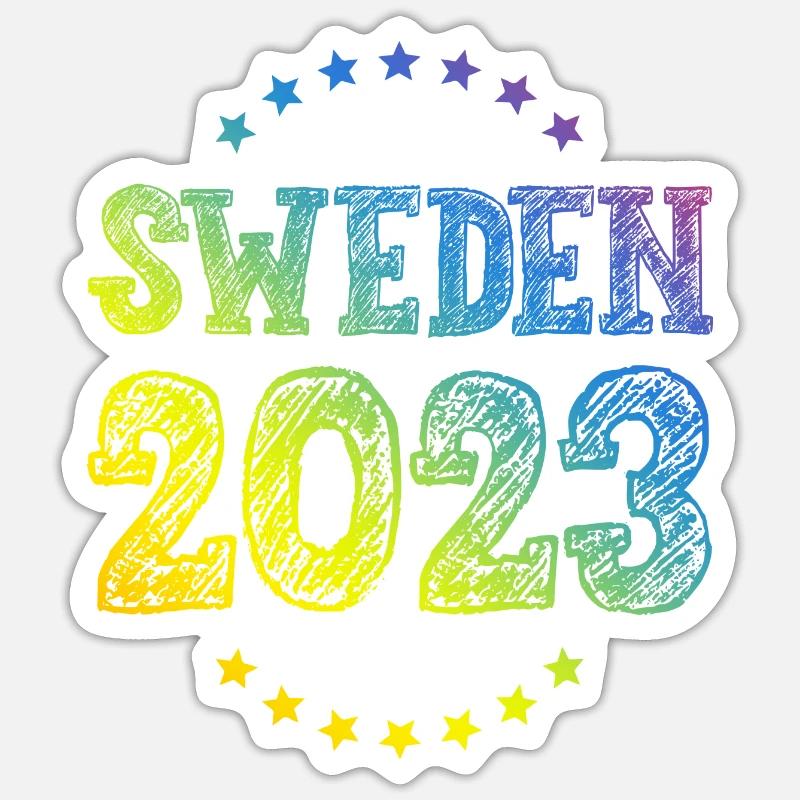 Sweden 2023 - Sticker size S (10 x 10 cm) - white matte