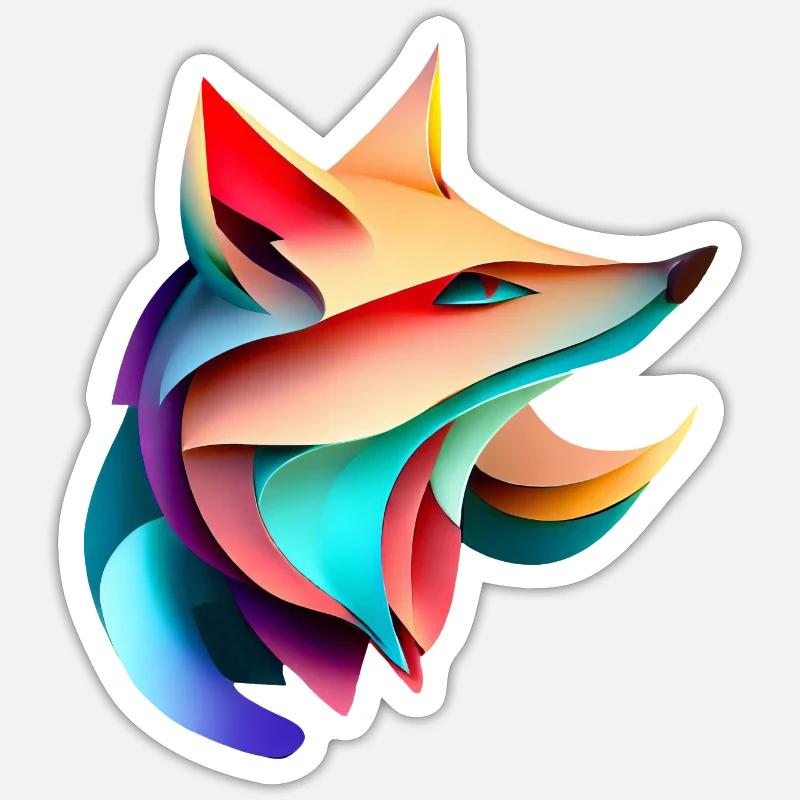 Fox Design Rayures élégantes Harmony - Sticker taille S (10 x 10 cm) - blanc mat