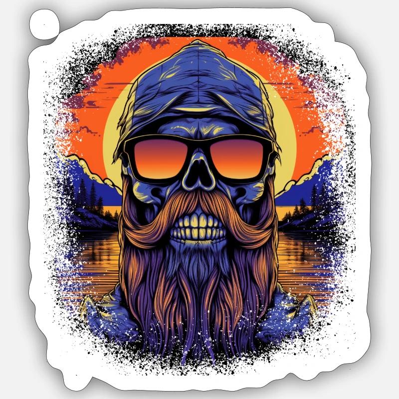 Bearded Dragon Daddy Bear Beard Humor Coach Beard Sticker size S (10 x 10 cm)