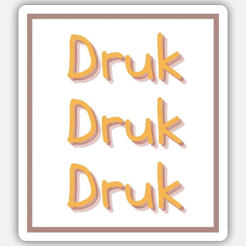 Print, Dialect T-shirts - Sticker size S (10 x 10 cm) - white matte