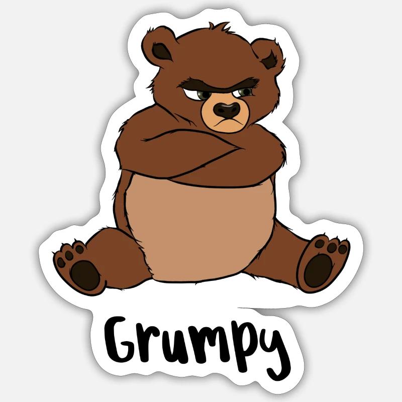 Grumpy - Sticker size S (10 x 10 cm) - white matte