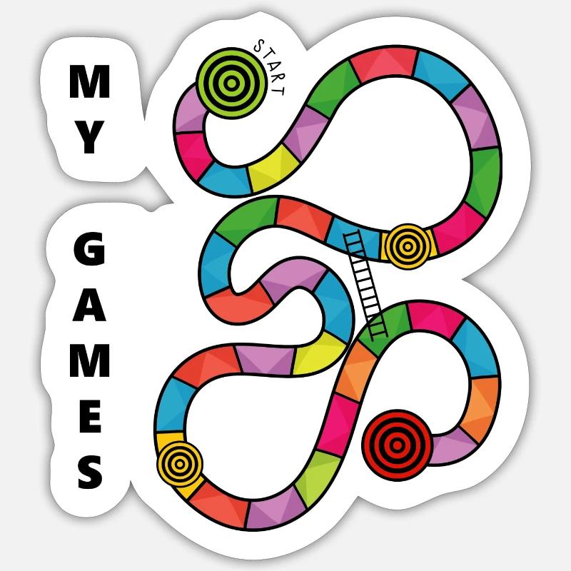 Boardgame Chess Backgammon Game Night Sticker size S (10 x 10 cm)