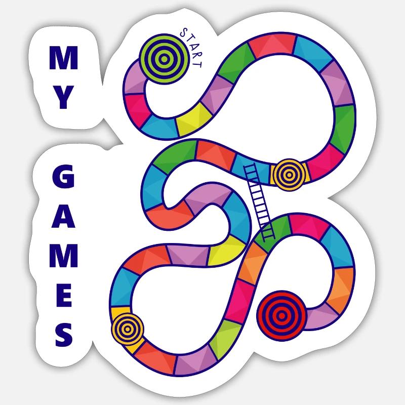 boardgame chess backgammon game night Sticker Größe S (10 x 10 cm)