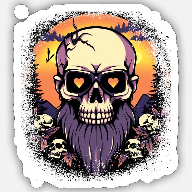 full beard cuddle better social distancing bearded Sticker Größe S (10 x 10 cm)