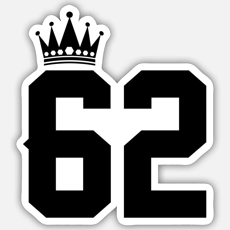 62 - Sticker taille S (10 x 10 cm) - blanc mat