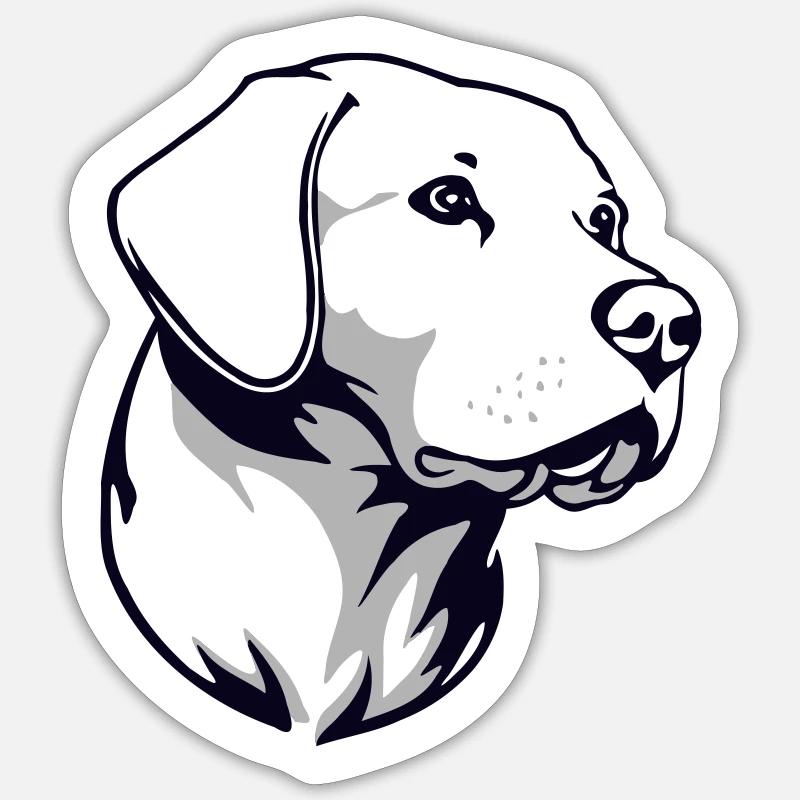 Labrador 3col oT Sticker size S (10 x 10 cm)