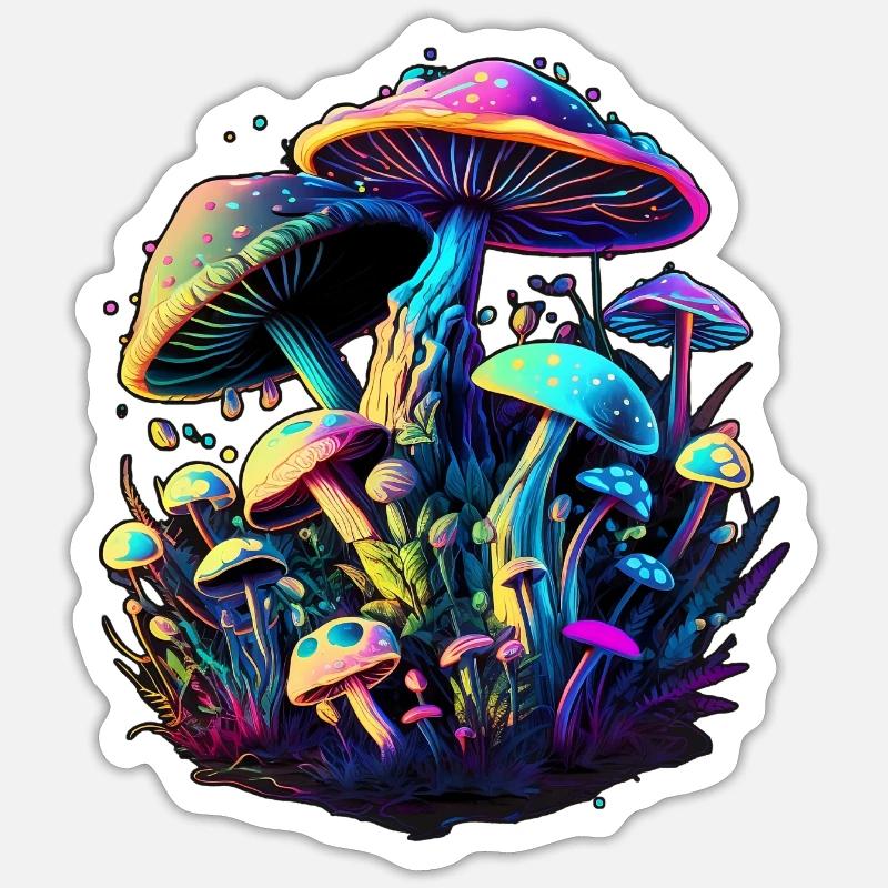 Psychedelic Mushroom Sticker Größe S (10 x 10 cm)