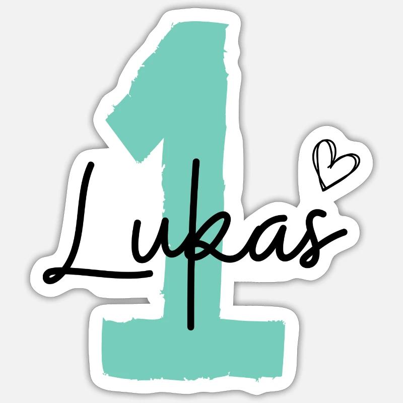 Lukas eins Sticker Größe S (10 x 10 cm)