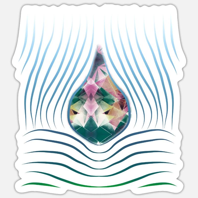 une goutte d’eau - Sticker taille S (10 x 10 cm) - blanc mat