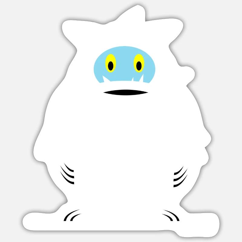 Mister Yeti - Character - Sticker size S (10 x 10 cm) - white matte