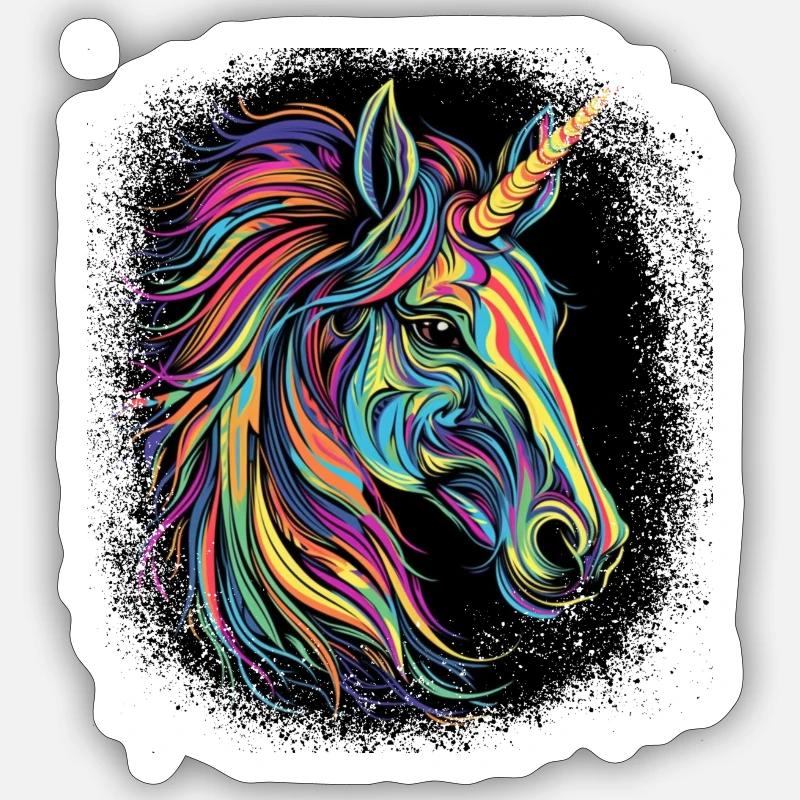 Blagues de Noël à cornes blanches cool Sticker taille S (10 x 10 cm)