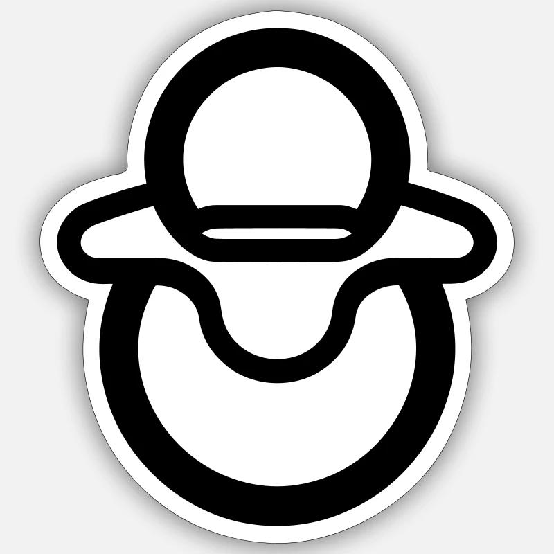 Brustwarze Sticker Größe S (10 x 10 cm)