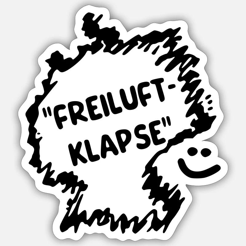 Freiluft Klapse Sticker Größe S (10 x 10 cm)