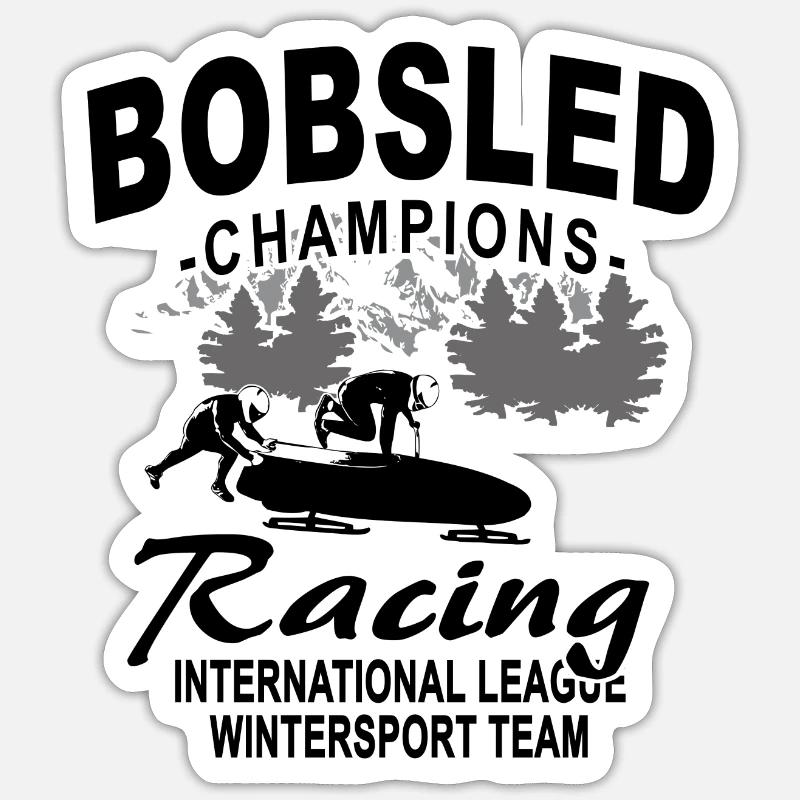 Bob - Bobsport - Sticker Größe S (10 x 10 cm) - Mattweiß