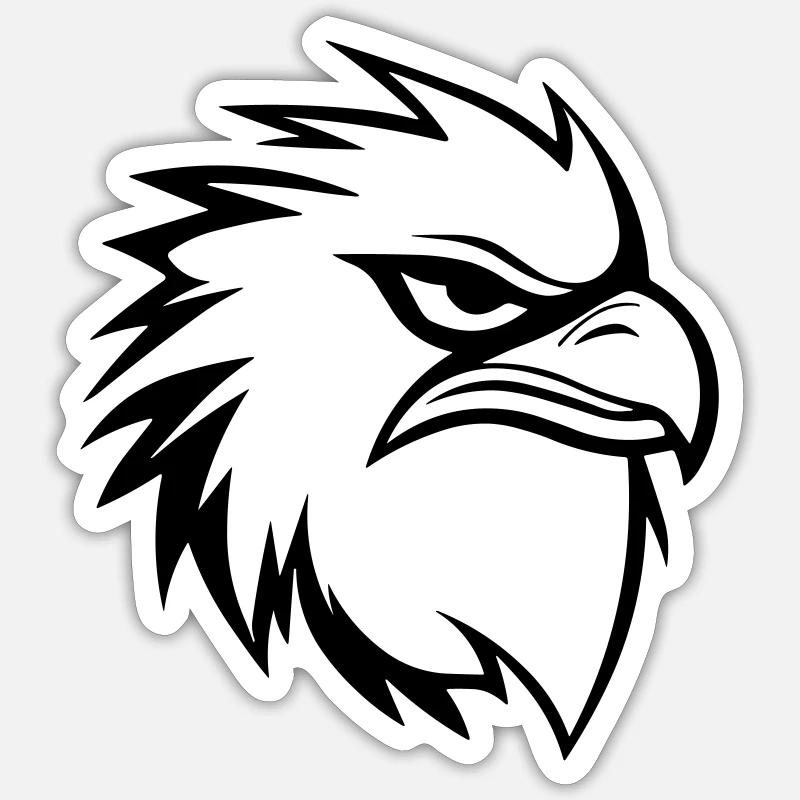 Eagle - Sticker size S (10 x 10 cm) - white matte