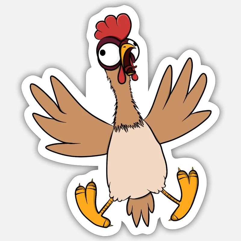 Chicken - Sticker size S (10 x 10 cm) - white matte