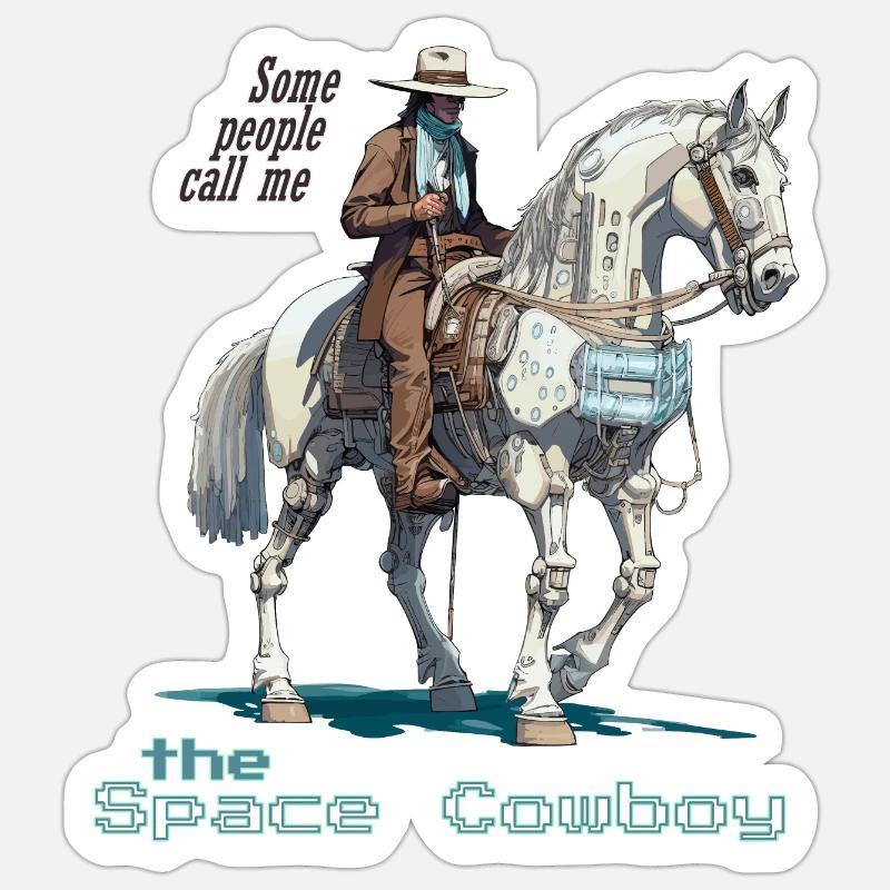 Cowboy de l’espace Sticker taille S (10 x 10 cm)