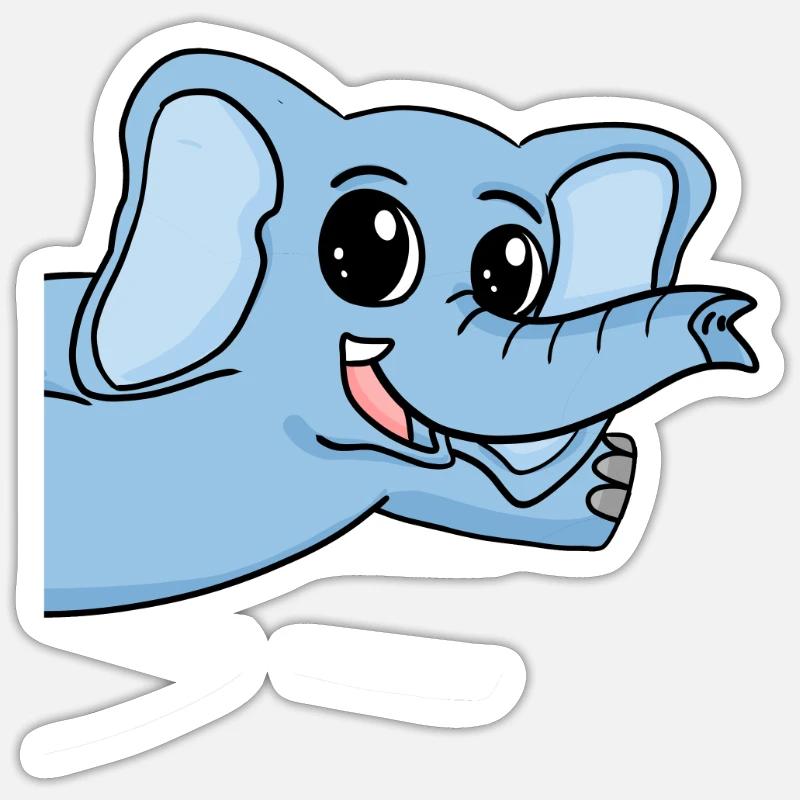 Elephant Greeting Greeting Sticker size S (10 x 10 cm)