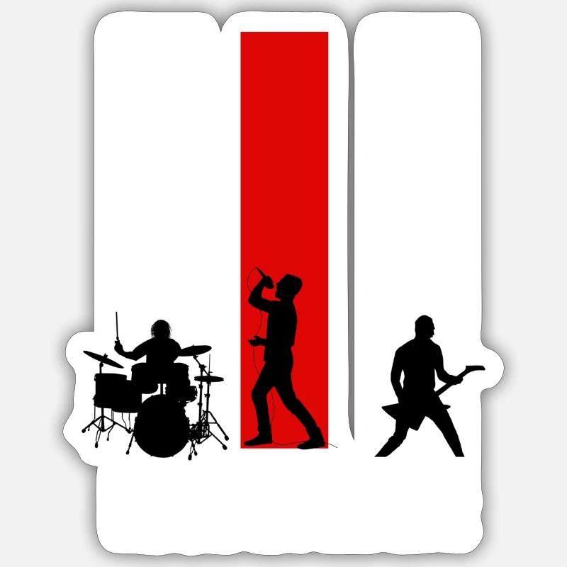 Rock Attitude - Sticker taille S (10 x 10 cm) - blanc mat