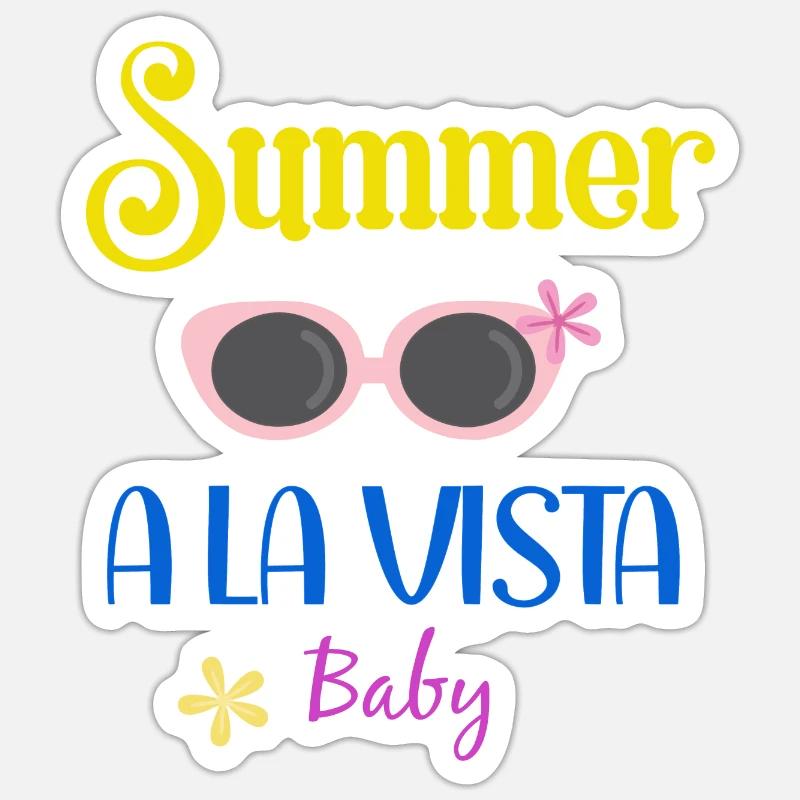 Summer Holidays - Summer Vibes - Sticker size S (10 x 10 cm) - white matte