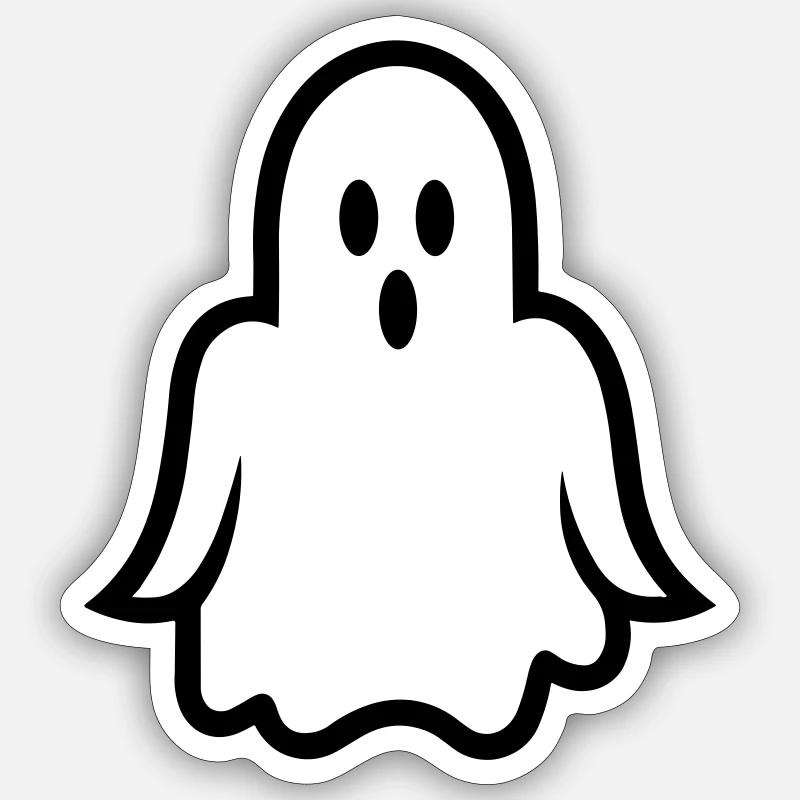 Geist - Sticker Größe S (10 x 10 cm) - Mattweiß