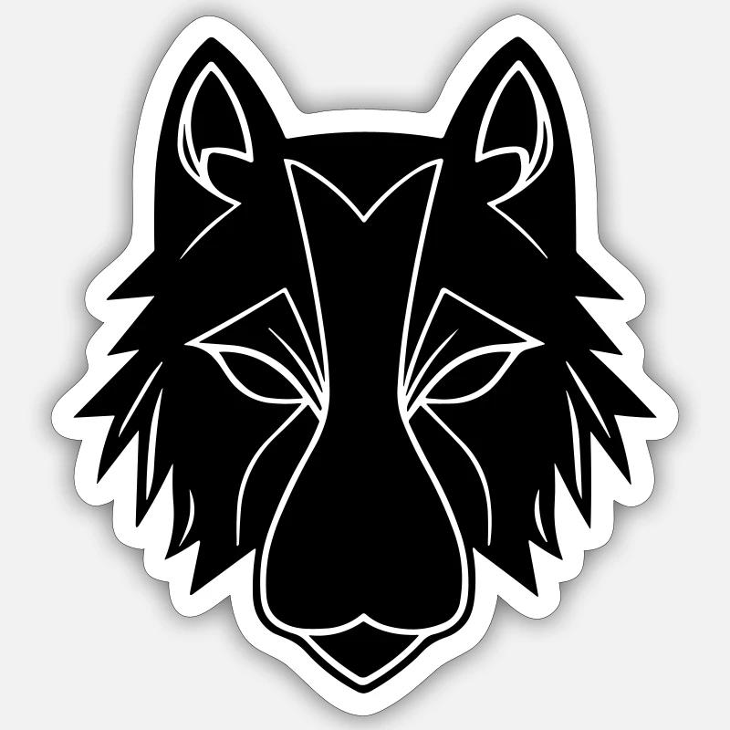 Loup Sticker taille S (10 x 10 cm)
