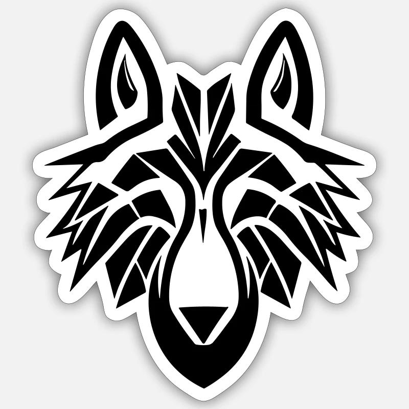 Wolf - Sticker size S (10 x 10 cm) - white matte