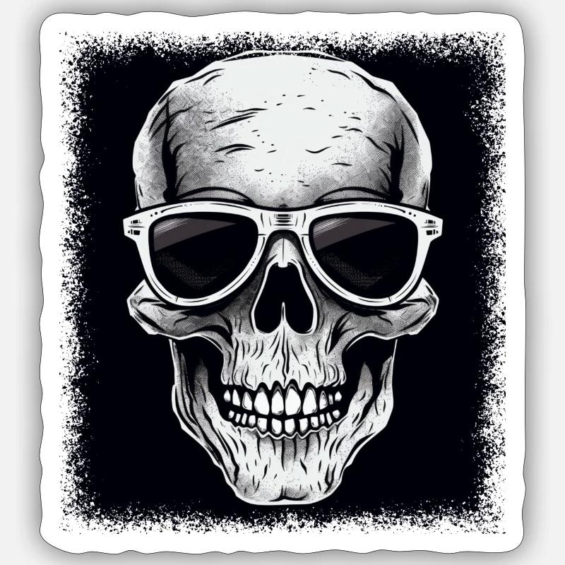 Dinosaur Skeleton Tshirts Gift - Sticker size S (10 x 10 cm) - white matte