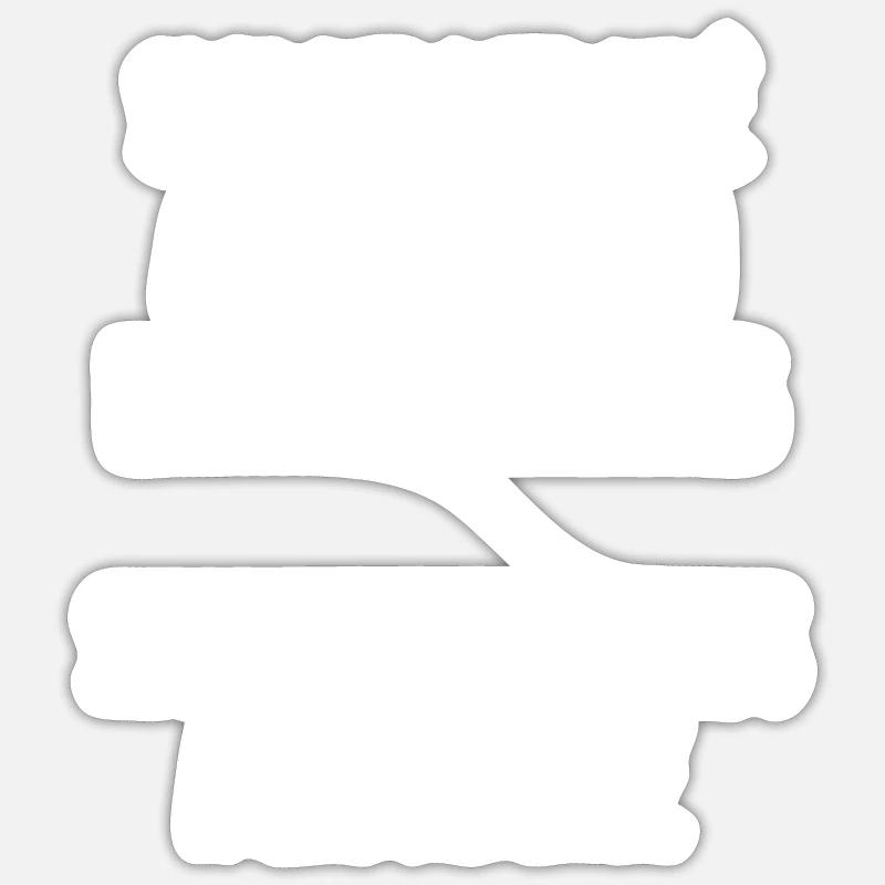 parcours de jogging - Sticker taille S (10 x 10 cm) - blanc mat