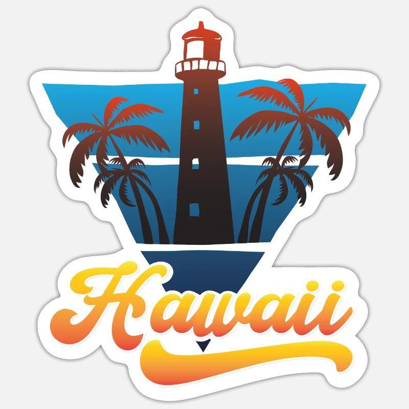 Conception du phare d’Hawaii Beach Sticker taille S (10 x 10 cm)