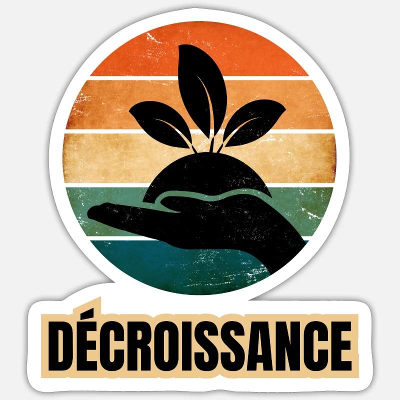 décroissance Sticker taille S (10 x 10 cm)