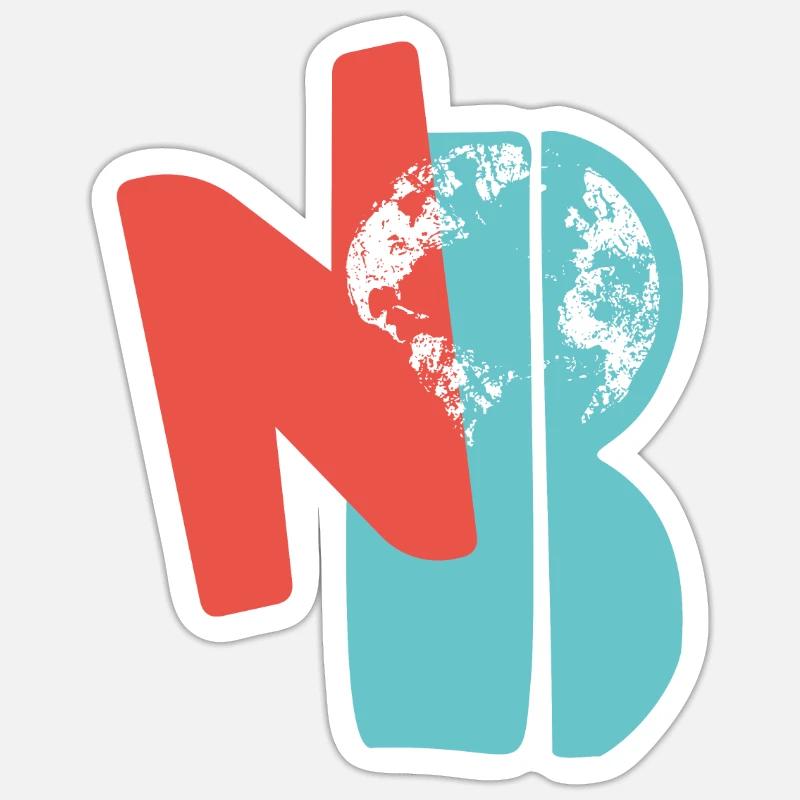 N O B - Sticker taille S (10 x 10 cm) - blanc mat