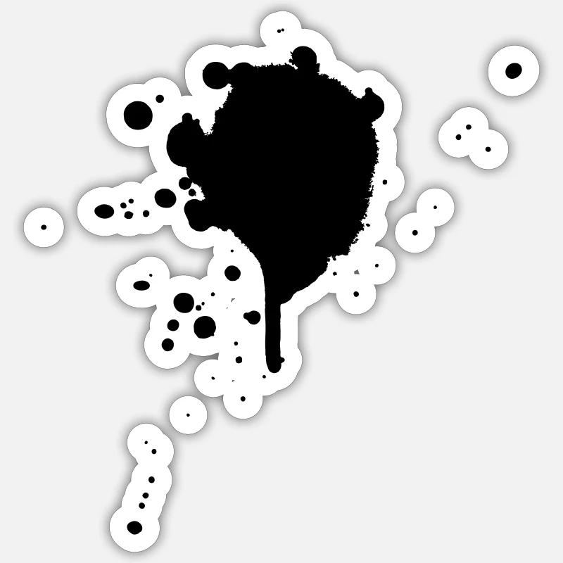 Farbklecks Sticker Größe S (10 x 10 cm)