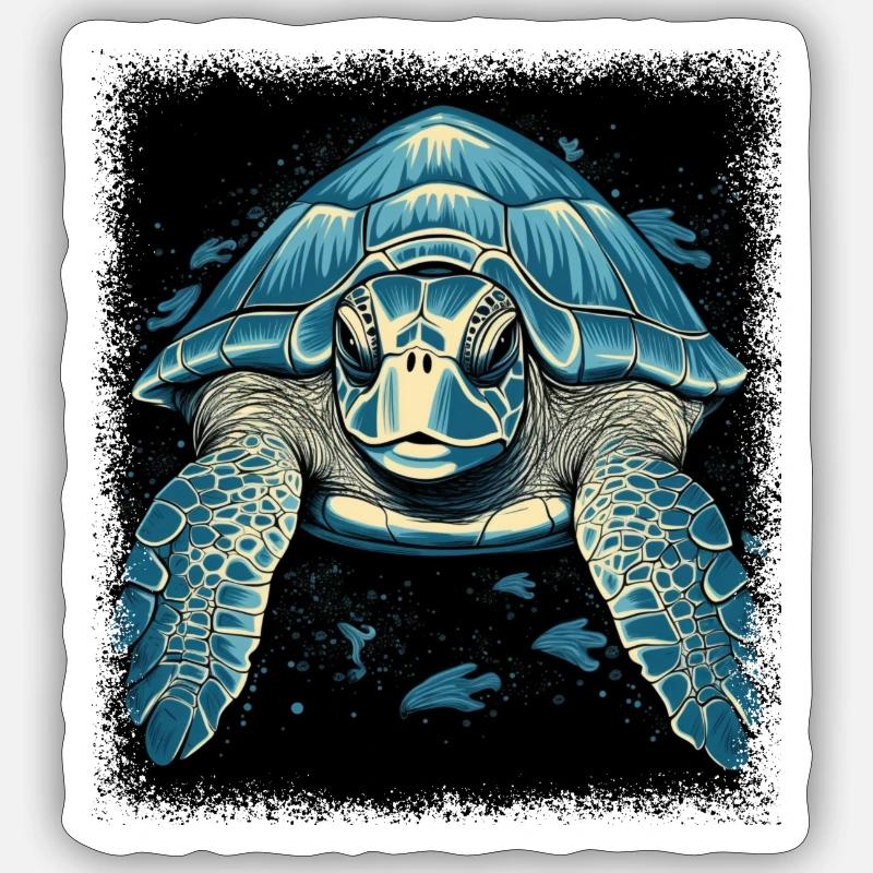 Turtle Gift Earth Creature Animal Defense Sticker taille S (10 x 10 cm)