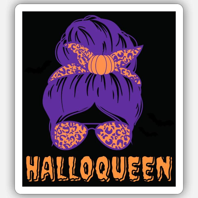 Halloqueen - Sticker taille S (10 x 10 cm) - blanc mat