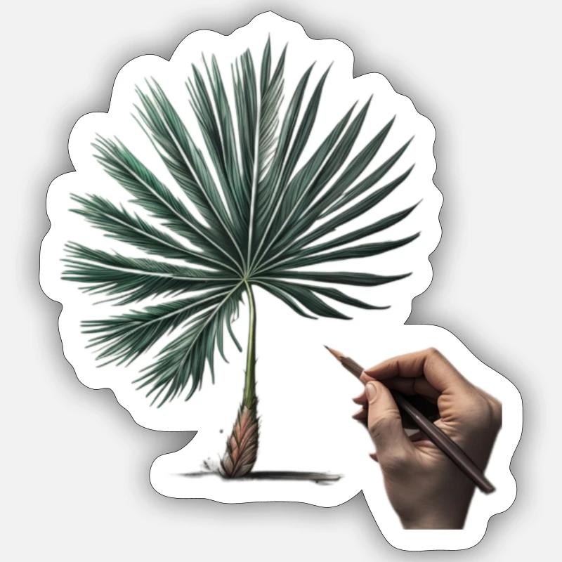 Palm tree Sticker size S (10 x 10 cm)
